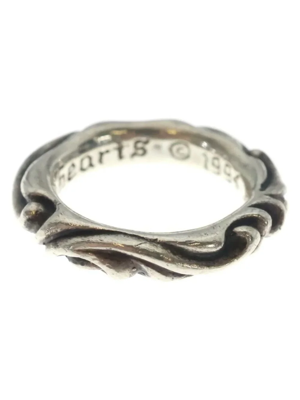 Chrome Hearts Scrl Band Scroll Ring Silver
